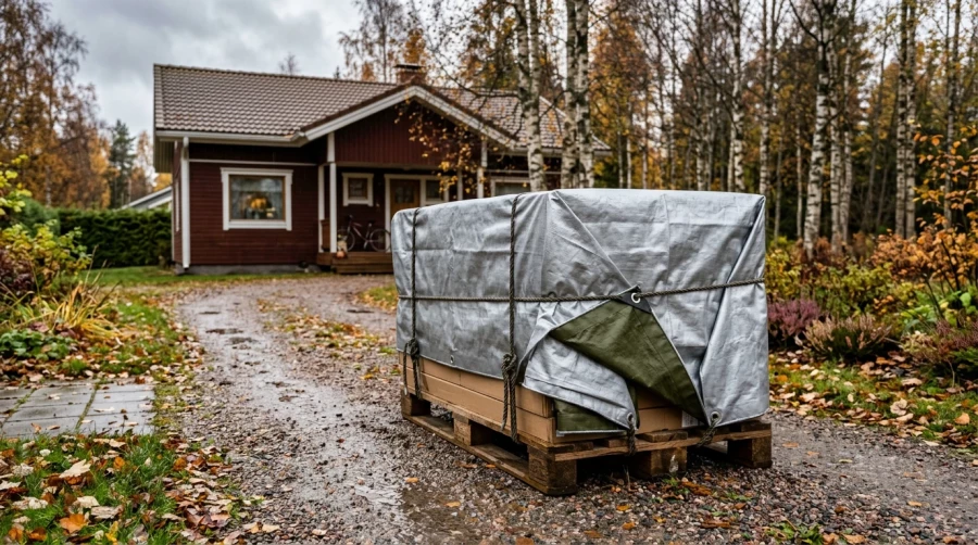 Kestopeite 6 x 10 m, 200 g/m², hopea/tummanvihreä, UV-suojattu