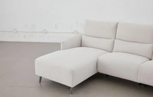 Kulmasohva divaanilla ja sähköreclinerillä 272 cm, divaani oikealla, vaalea harmaa Milo Cloud, Cheers 51726BM